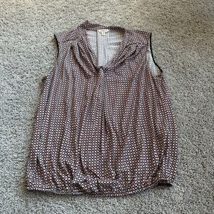 Max Studios Black Pink Patterned Work Blouse Size Medium